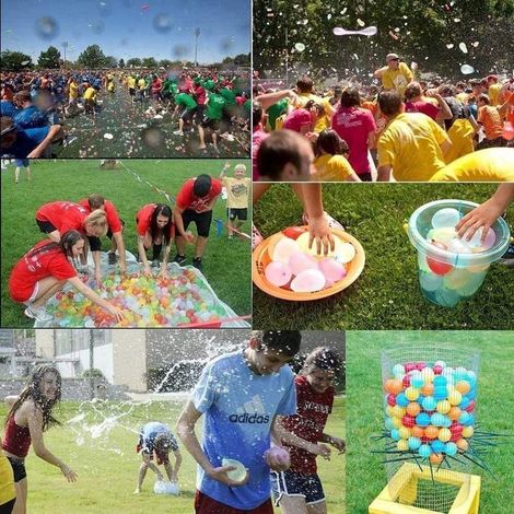 Sets mit je 592 selbstverschließenden Wasserbomben – Sommer-Schlachtspiele – Ultraschnelles Befüllen für Partys und Pools (1/5)
