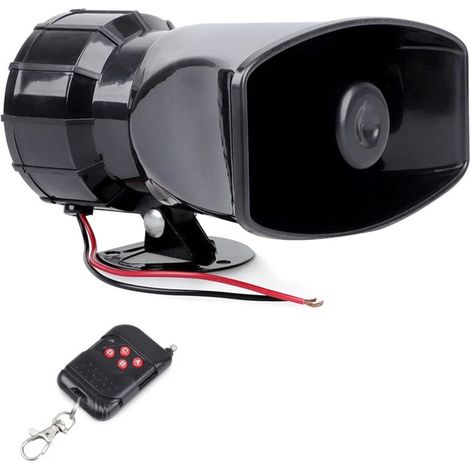 Adecuado para sirenas electrónicas inalámbricas de 12 V, alarmas de advertencia para automóviles, sirenas, alarmas contra incendios y accesorios para automóviles sonido original potente.