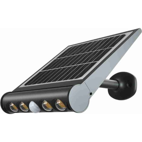 V-TAC VT-11108 Lampada led solare da giardino 8W con pannello solare da esterno con sensore pir movimento 6400k IP65 sku 6850