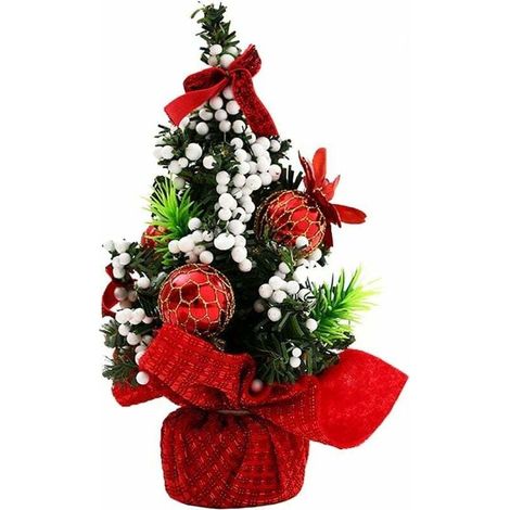 Mini albero di Natale, albero di Natale artificiale, mini albero artificiale, regalo di buon Natale per decorazioni invernali, da tavolo, per casa, negozio, ufficio (20 cm)