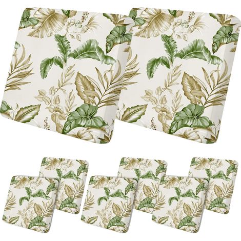 Funda de cojín para sofá de patio, diseño floral, juego de varias fundas, C (1/2)