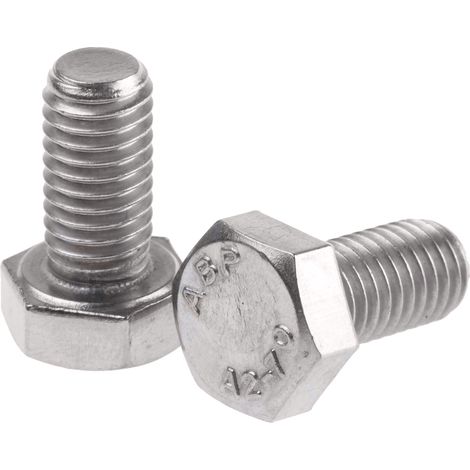 Vis à tête hexagonale, Acier Inoxydable A2 304 Brut, M8 x 16mm ( Prix pour Sachet de 50 )
