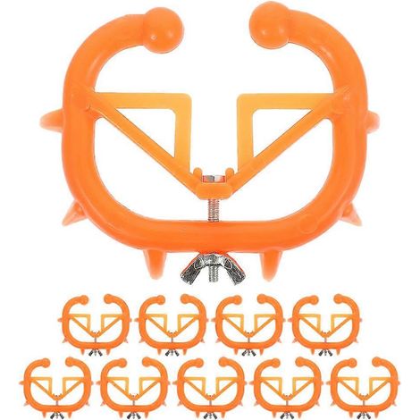 Pince-nez pour veaux, compatible avec l'élevage, 12 pièces, plastique orange (1/5)