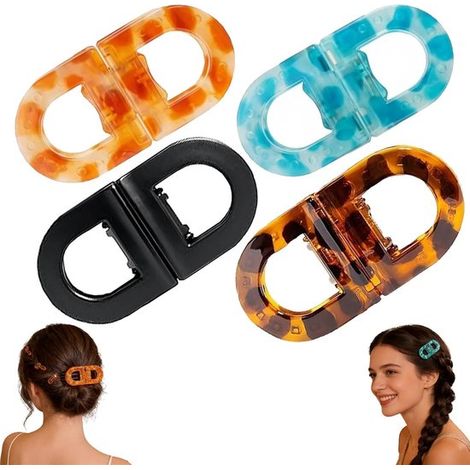 Fermagli magnetici per capelli: molto sicuri e antiscivolo, design 2 in 1, adatti all'uso quotidiano, delicati su tutti i tipi di capelli. (1/5)