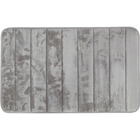 Tappeto bagno 100% poliestere 50x90 grigio antiscivolo  Memo (1/4)