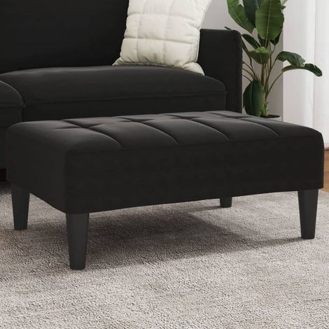 Fußhocker Schwarz 77x55x31 cm Samt vidaXL (1/5)