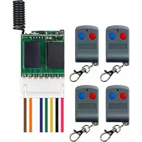Für Mikrorelais-Fernschalter 42V 45V 5V 6V 74V 8V 9V 12V 2CH 2A NO COM NC Kontakt Schaltschalter Funkschalter Momentan-Rastschalter-JXLGV (1/4)