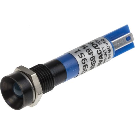 Voyant LED lumineux Bleu RS PRO, dia. 8mm, 24V c.c. ( Prix pour 1 )