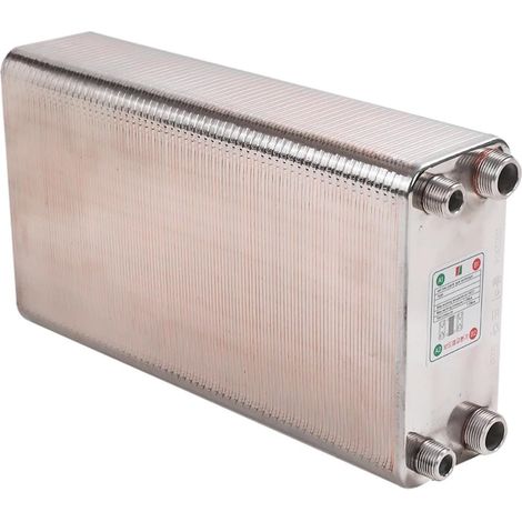 Échangeur de chaleur à plaques, Échanur De Chaleur En Acier Inoxydable, 120 Plaques, Type De Plaque Brasée, Chauffe-eau, Refroidisseur, Refroidisseur À Contre-courant Pour le chauffage au sol, le chau (1/5)