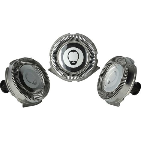 vhbw 3x Rasierklingen kompatibel mit Philips RQ1175, RQ1180, RQ1170X, RQ1178 Rasierer - Ersatzklingen, 3 Stück