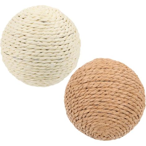 Cat Scratching Toy, Jute Rope Ball, 2 Pieces (1/5)