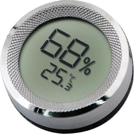 Mini-Digital-LCD-Hygrometer für Zigarrenhumidore mit Sensor, 1 Stück, Silber (1/3)