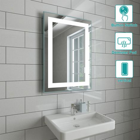 500 x 700mm Bathroom Illuminated LED Mirror with Demister(Type C) (1/2)