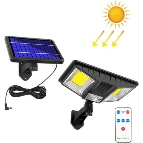 Appliques murales solaires extérieures TG-TY081 avec détecteur de mouvement, étanches et avec télécommande-AquaForge