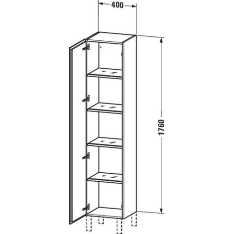 Duravit LC1180L5555 LC HS 400x363x1760 Ei marbré Mt (1/2)