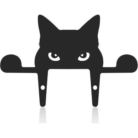 Gatto Decorazione del Giardino, Arredamento Statua di gatto per La Corte Pali, Giardino Silhouette di Animali Arte realista del Tribunale di Gatto Decorazione del Pavimento, Prato, Giardino, strada, M (1/5)