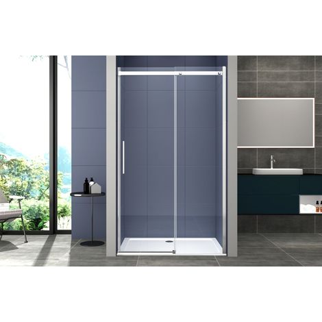Box doccia 100 cm porta scorrevole SENZA TELAIO H200 cm cristallo 8mm MILLY profilo satinato