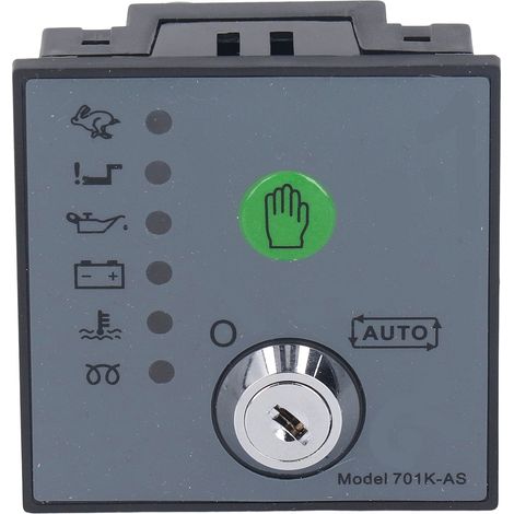 Module de commande de générateur avec clés, démarrage automatique, arrêt d'urgence et indication de défaut par LED, 8-35 V CC. (1/5)