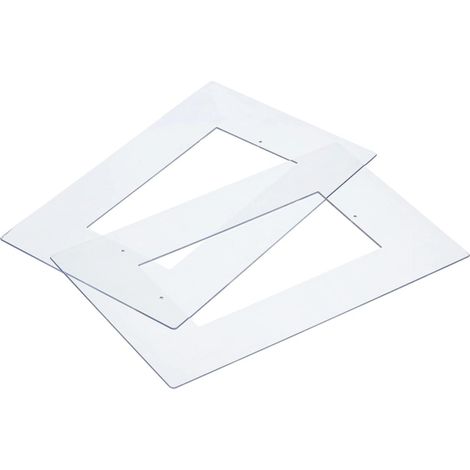 Unitec Tapetenschoner Tapetenschutz für 2-fach Geräte transparent (1/3)