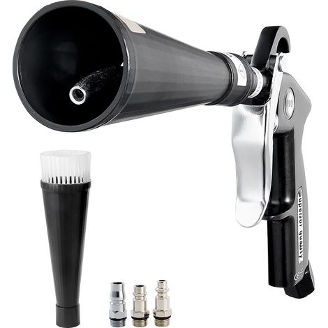 Pistolet de nettoyage haute pression 6-9,2 bars, avec 2 buses, buse rotative 360°, compatible compresseur 1/4 NPT, pour souffler poussières et saletés. (1/5)