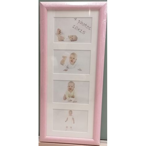 CS - MULTIFOTO A 4 FINESTRE MOD. JUNIORNIZZA ROSA CM 20x50