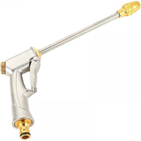 Pistolet Arrosage Jardin - Longue Perche Métal - 4 Modes Réglables - Haute Pression - Pour Lavage Voiture Nettoyage Jardin Pelouse - 1 Pièce (1/5)