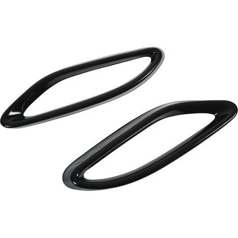 Auspuffblende aus glänzend schwarzem Edelstahl für Mercedes C-Klasse, GLC und B-Klasse – hochwertiges Ersatzteil, schwarze Chromoberfläche, stilvolles Autozubehör.