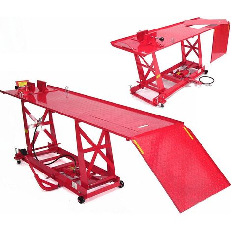Motorradhebebühne pneumatisch Motorradheber 450kg Hebebühne 66152