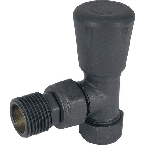 Modern Angled Heated Towel Rail Radiator Valve 15mm Anthracite Manual (1/4)