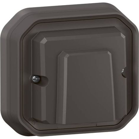 Sortie de câble étanche avec bornier Plexo 20A IP55 livrée complète pour fixation en encastré - anthracite - 069899L - Legrand (1/3)