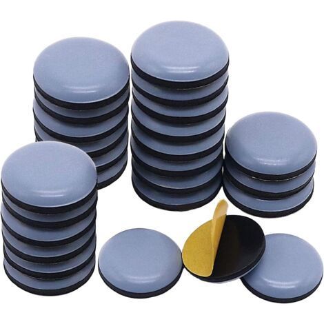 Sliders 25x25MM 25 pieces Self-adhesive Teflon Furniture Glides, Glide Pad for Chair, Sofa, Desk, Table, Armchair, 25MM Round Sliders (1/5)