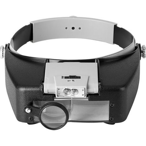 Freihändiges Vergrößerungsstirnband für Uhrmacher mit Licht, Vergrößerungskopfhörer mit LED-Licht, für Uhrmacher, Juweliere, Leser (1/4)