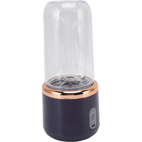 Blender portable sans fil 300 ml pour smoothies et jus, six lames, chargement USB, avec bouteille et couvercle. (1/5)