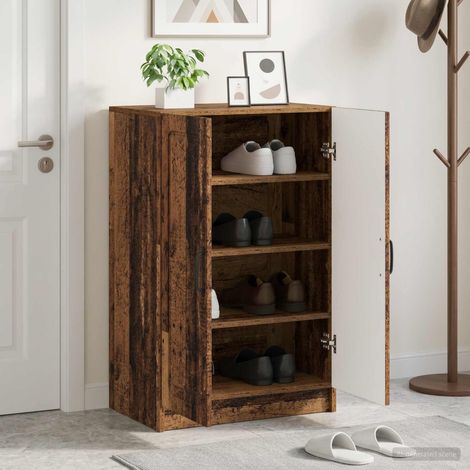 vidaXL Shoe Cabinet UTRECHT 59.5 x 39.5 x 87 cm Engineered Wood (1/5)