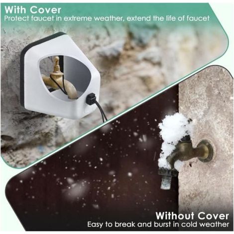 Couvercle Antigel - Housse Protection Robinet Extérieur - Mousse Isolante Imperméable - Pour Saison Froide - 2 Pièces (1/5)