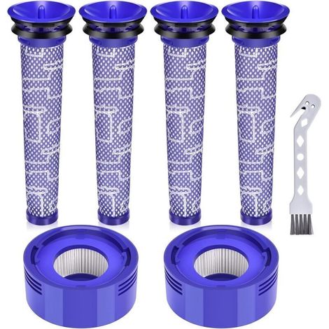 Filtre de rechange pour aspirateur Dyson V7/V8 – Lot de 4 pièces compatibles avec modèles Animal, Absolute, Fluffy et Extra (1/4)