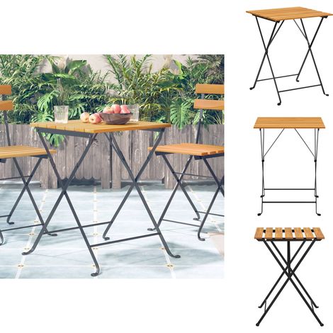 Gartentische - Living Bistrotisch 55x54x71 cm Akazie Massivholz (1/5)
