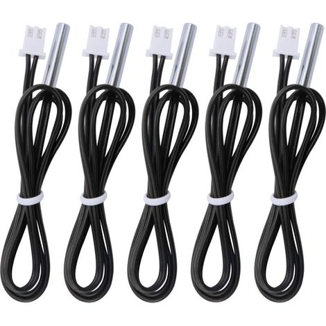 [NEVER USED] Pack of 10 K B3950 Temperature Sensor, -25 to 125 Degrees Celsius Temperature Sensor, 0.5 Meter 1.64 Feet Sensitive NTC Temperature Sensor Probe Made of Stainless Steel