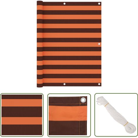 Écran de balcon, Brise vue Pour Balcon Orange et marron 120x600 cm Tissu Oxford GHJ82555 (1/5)
