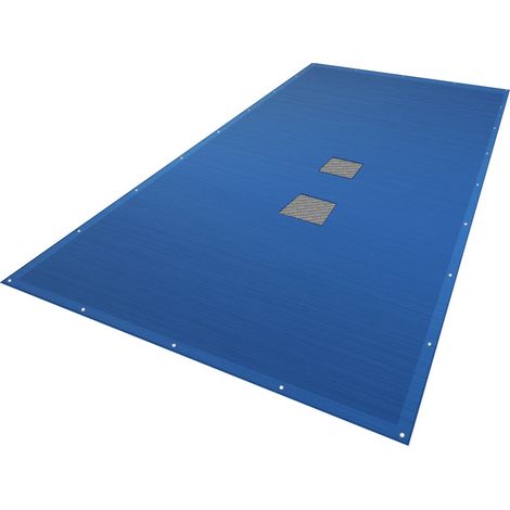 VOUNOT® Poolabdeckung Rechteckig 160g/m² Doppelter Poolplane mit Aluminiumösen 4X8m