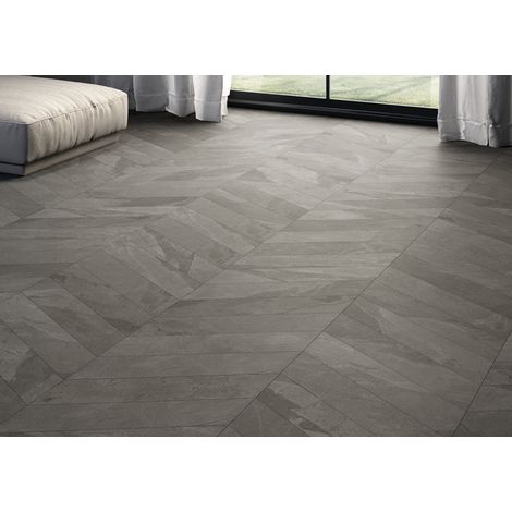 Grès cérame - BRAZILIAN SLATE - Pencil Grey - Naturelle - 60x7x1cm  - Plinthe (1/5)