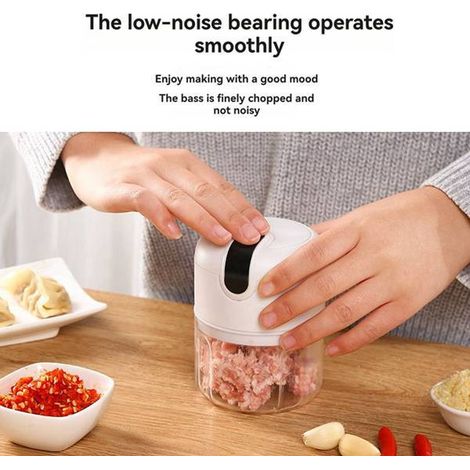 set of colors: see photo. Material: PP. Cordless garlic and chili blender, USB compatible. (1/5)