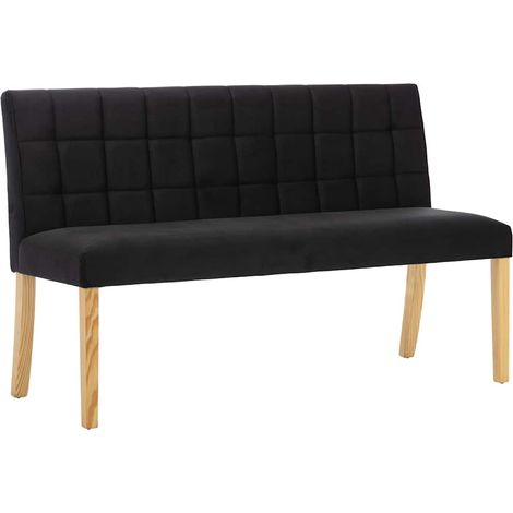 Maison Exclusive - Panca 140 cm Nera in Velluto (1/5)