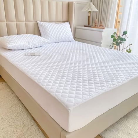 Housse de matelas imperméable, protège-drap 20-30cm, douce et silencieuse, alèse ajustable 120x200cm, lit en coton respirant. (1/5)