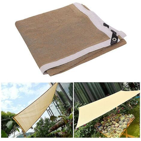 Voile d'Ombrage Rectangulaire - Tissu Anti-UV et Résistant au Vent - Pour Terrasse Jardin Cour Aire de Jeux Extérieure - 100 x 200 cm (1/5)
