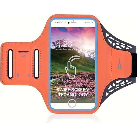 Brassard unisexe pour téléphone portable, idéal pour les sports de plein air comme la course à pied ou le fitness. Sacoche de rangement pour téléphone portable. (1/5)
