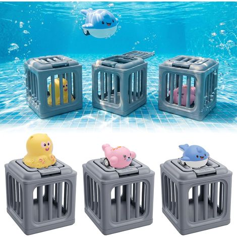 3 pièces Jouets de plongée sous-marins, Jouet de plongée pour enfants  Jeu de plongée pour piscine et extérieur avec animaux flottants, jeu d'apprentissage de la natation pour filles et garçons (1/5)