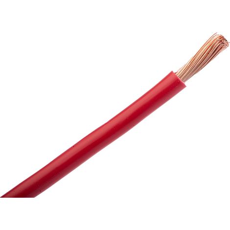 RS PRO Fil de câblage, section 16 mm², 600 V Rouge Cuivre recuit, Maximum +70 °C, 25m ( Prix pour Bobine de 25 Mètres )