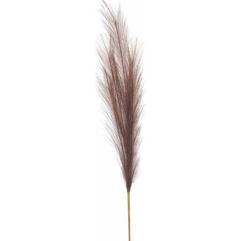 Taupe Faux Pampas Grass Stem Artificial Plant - Fabric/Plastic - L30 x W30 x H85 cm - Brown