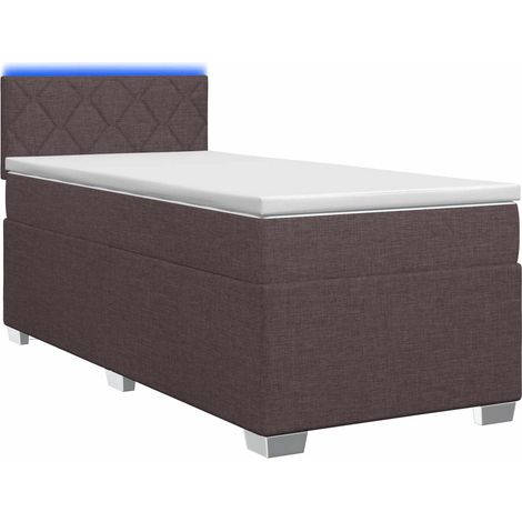 Boxspringbett mit Matratze und LED Dunkelbraun 80 x 200 cm vidaXL (1/5)
